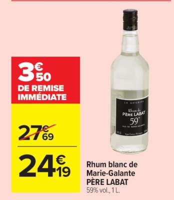 Rhum blanc de Marie-Galante PÈRE LABAT