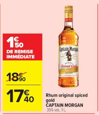 Rhum original spiced gold CAPTAIN MORGAN
