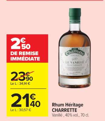 RHUM HÉRITAGE “CHARRETTE”