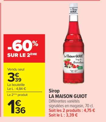 Sirop La Maison Guiot