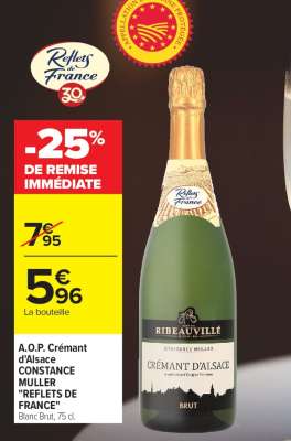 A.O.P. Crémant D'Alsace CONSTANCE MULLER REFLETS DE FRANCE