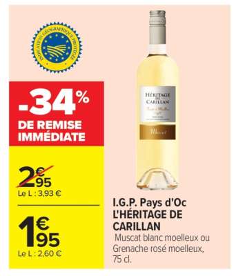 I.G.P. PAYS D'OC L'HÉRITAGE DE CARILLAN