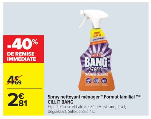 Spray nettoyant ménager "Format Familial" CILLIT BANG