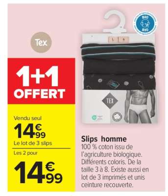 Slips homme