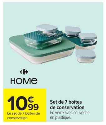 Set de 7 boites de conservation