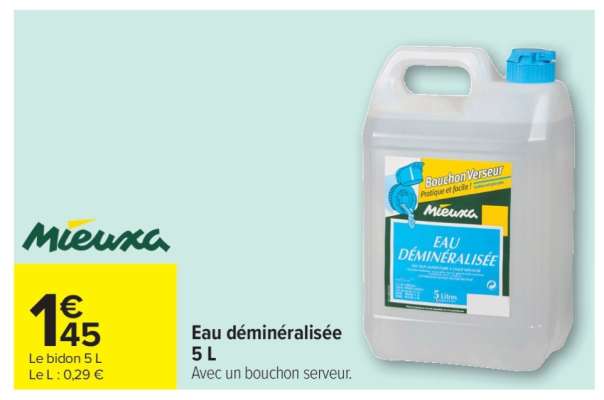 Eau déminéralisée 5 L