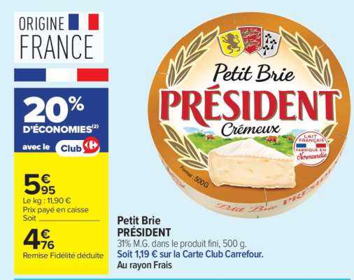Petit Brie PRÉSIDENT