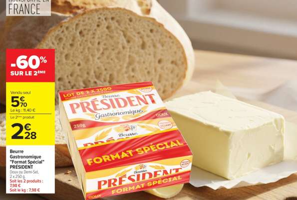 Beurre gastronomique "Format Spécial" PRÉSIDENT