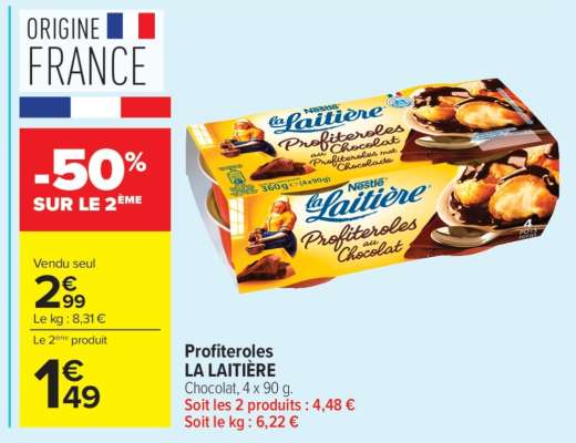 Profiteroles LA LAITIÈRE