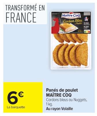PANÉS DE POULET "MAÎTRE COQ"