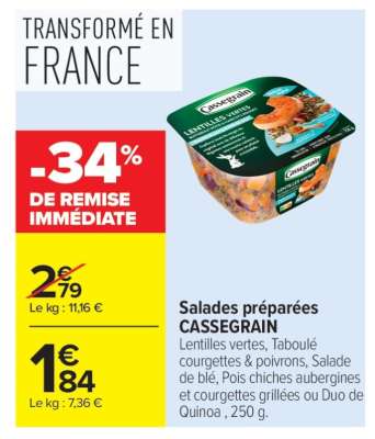Salades préparées CASSEGRAIN