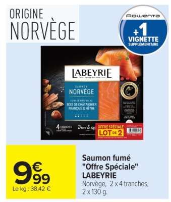 Saumon fumé «Offre Spéciale» LABEYRIE