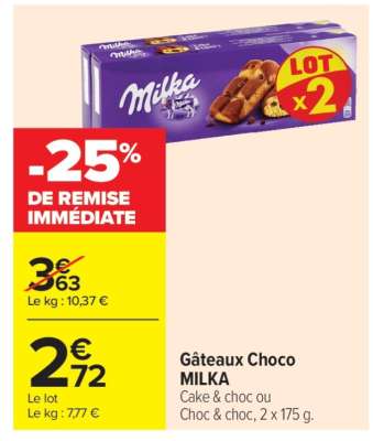 Gâteaux Choco MILKA