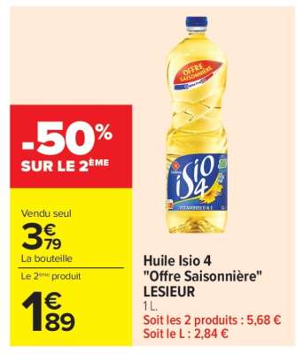 Huile Isio 4 "Offre Saisonniere" LESIEUR