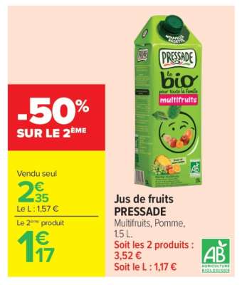 Jus de fruits PRESSADE