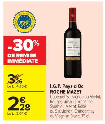 I.G.P. Pays d’Oc ROCHE MAZET