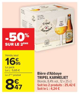 Bière d'Abbaye TRIPEL KARMELIET