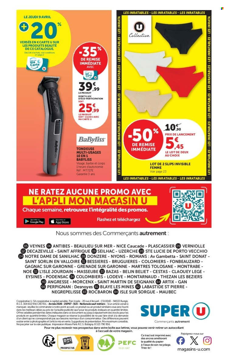 Catalogue SUPER U - 08/04/2026 - 19/04/2026. Page 44