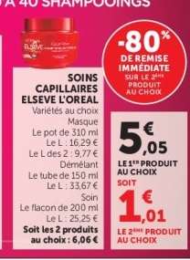 SOINS CAPILLAIRES ELSEVE L'OREAL