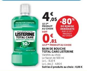 BAIN DE BOUCHE TOTAL CARE LISTERINE