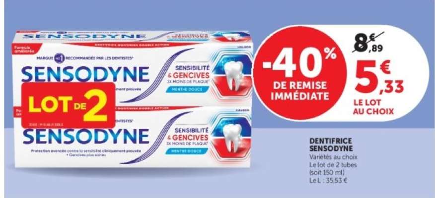 Dentifrice Sensodyne