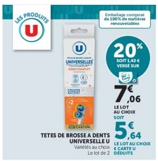 Têtes de brosse à dents Universelle U