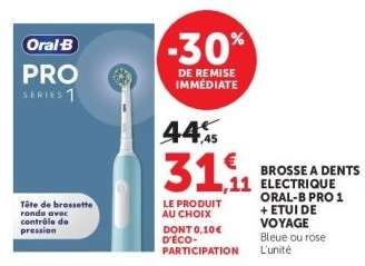 Brosse à dents électrique Oral-B Pro 1 + étui de voyage