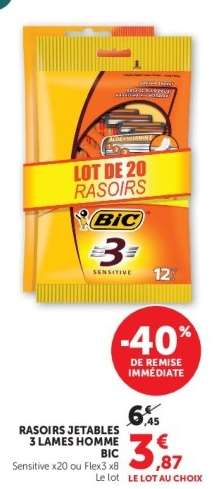 RASOIRS JETABLES 3 LAMES HOMME BIC