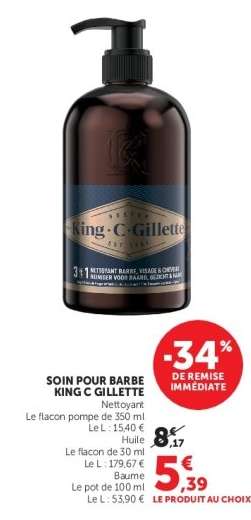 Soin pour barbe King C Gillette
