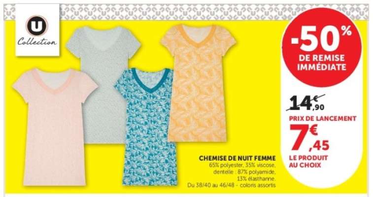 CHEMISE DE NUIT FEMME