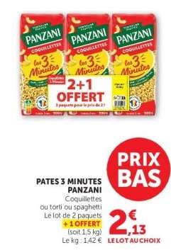 Pâtes 3 Minutes Panzani