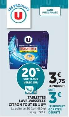 TABLETTES LAVE-VAISSELLE CITRON TOUT EN 1