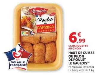 Haut de cuisse ou pilon de poulet Le Gaulois