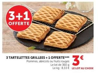 3 Tartelettes Grillées + 1 Offerte