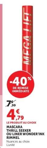 Mascara Thrill Seeker ou Liner Wonder'Ink Rimmel