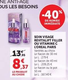 Soin Visage Revitalift Filler ou Vitamine C L'Oréal Paris