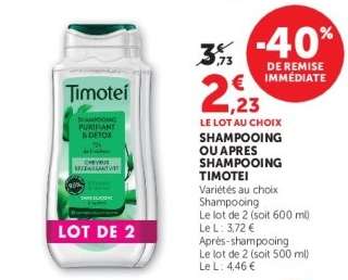 Shampooing ou Après Shampooing Timotei