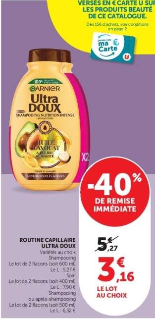 Garnier Ultra Doux Shampooing Nutrition Intense