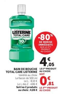 BAIN DE BOUCHE TOTAL CARE LISTERINE