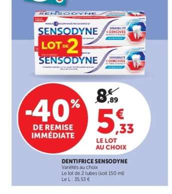 Dentifrice Sensodyne