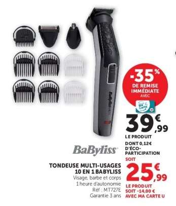 TONDEUSE MULTI-USAGES 10 EN 1 “BABYLISS”