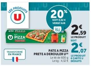 PATE A PIZZA PRETE A DEROULEUR U