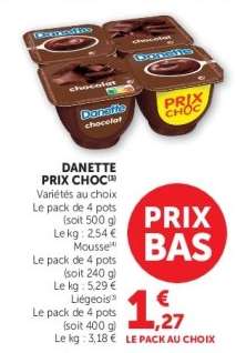DANETTE "Prix Choc"