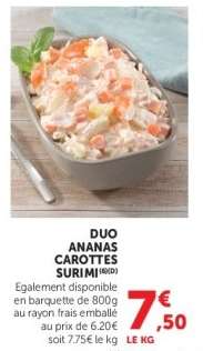DUO ANANAS CAROTTES SURIMI