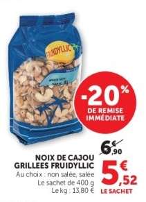 NOIX DE CAJOU GRILLÉES FRUIDYLLIC