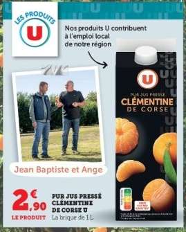 PUR JUS PRESSÉ CLÉMENTINE DE CORSE U