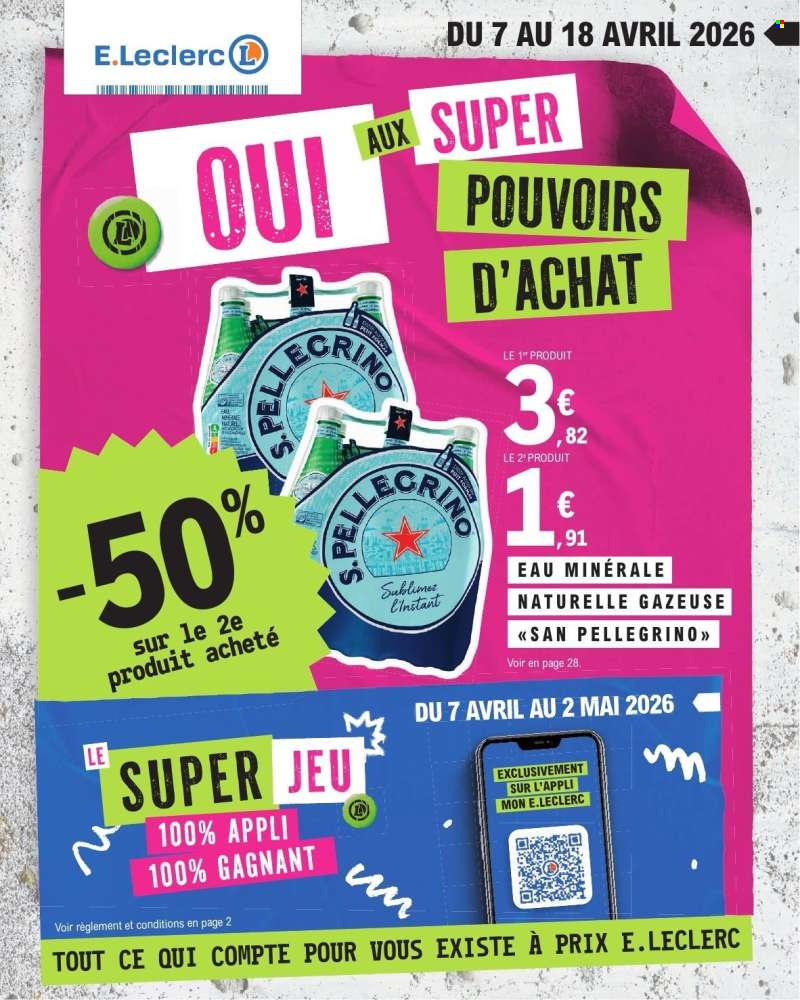 Catalogue E.Leclerc - 07/04/2026 - 18/04/2026.