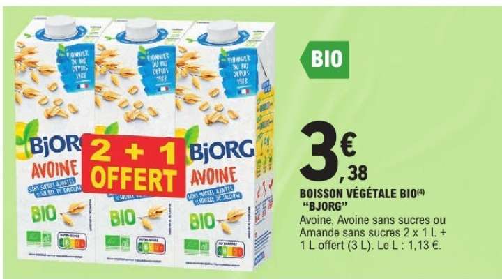 BOISSON VÉGÉTALE BIO(4) “BJORG”