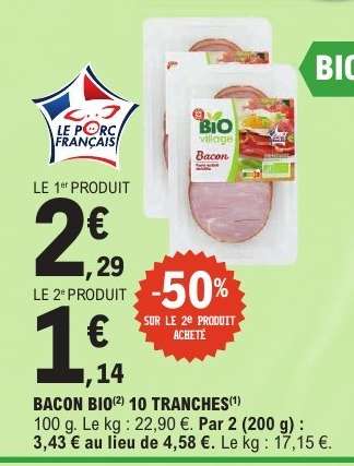 BACON BIO 10 TRANCHES