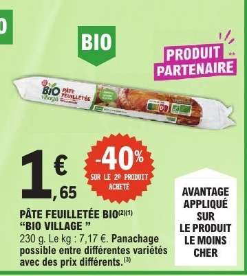 PÂTE FEUILLETÉE BIO "BIO VILLAGE"